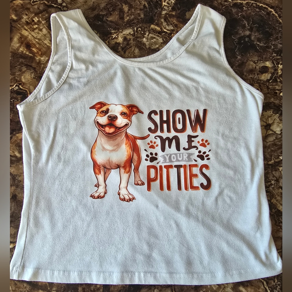 Show Me Your Pitties White Tank